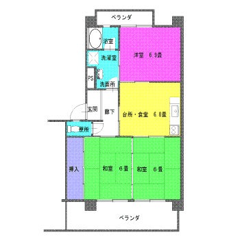 ハイツエクセルI番館間取り図