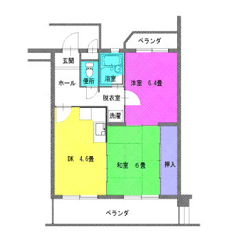 ハイツエクセルII番館間取り図