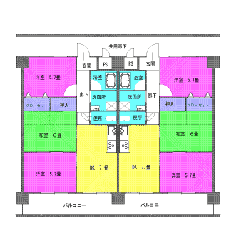 ハイツエクセルIII番館間取り図