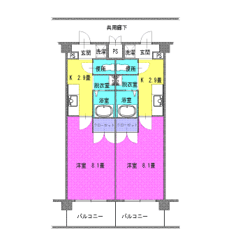 ハイツエクセルIII番館間取り図