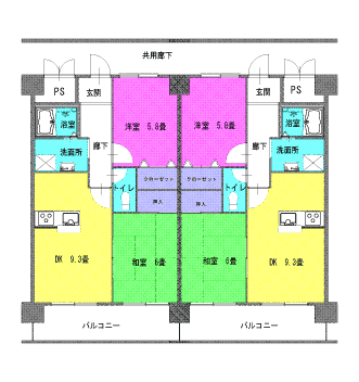 ハイツエクセルV番館間取り図