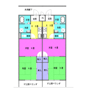 ハイツエクセルVI番館間取り図