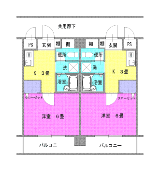 ハイツエクセルVII番館間取り図